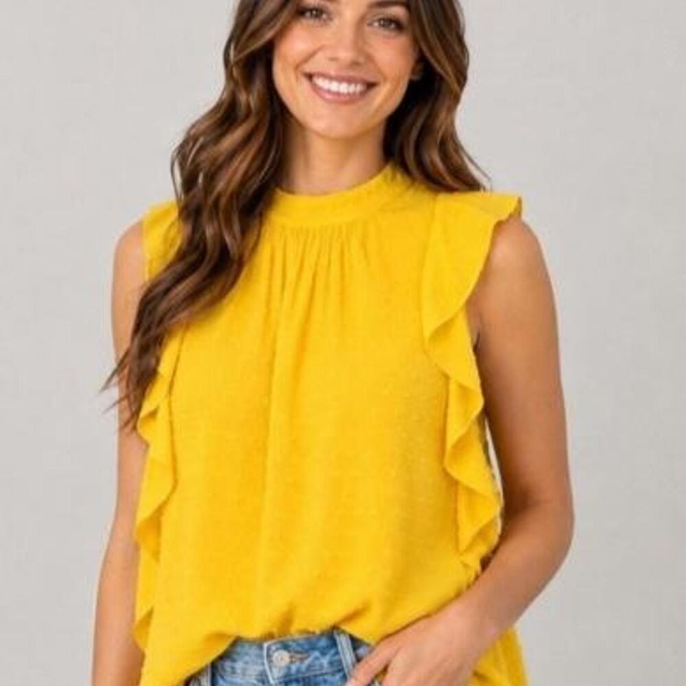 Anthropologie Women's Yellow Blouse